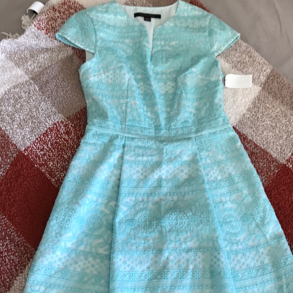 Cynthia Steffe Frozen Aqua Lace Dress